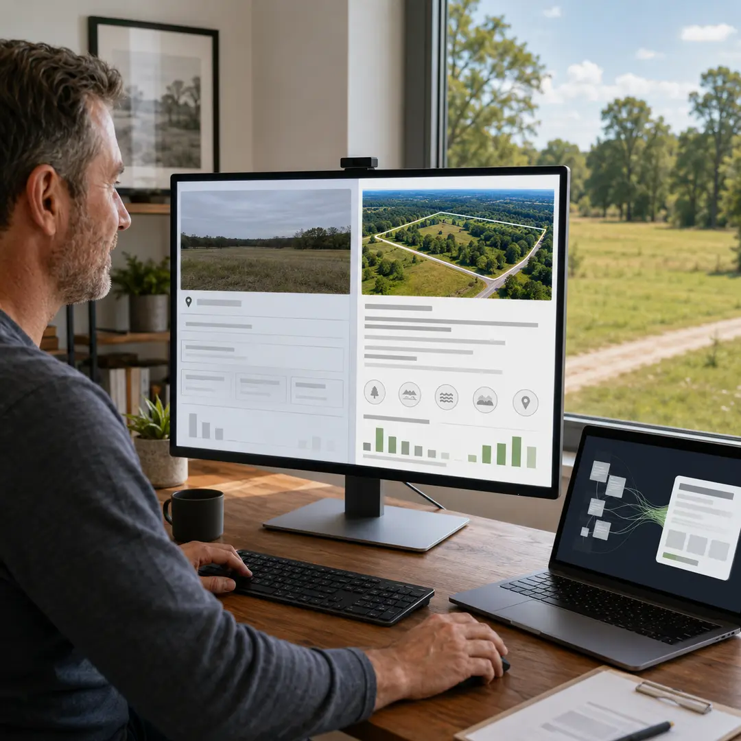 An AI land listing description turns dry parcel data into buyer-focused copy that leads with the best features and searched keywords, so more buyers inquire.