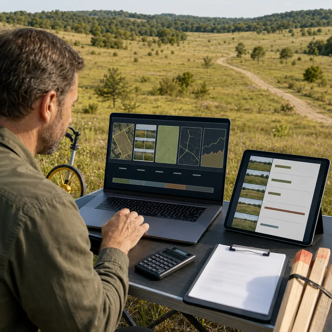 To price vacant land for sale, calculate price per acre from recent comparable sales, adjust for your parcel's size and features, and confirm with an AI valuation.
